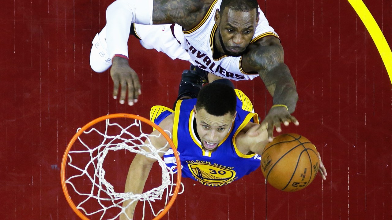 Finais NBA 2017 - Cleveland Cavaliers e Golden State Warriors: Lebron James e Stephen Curry