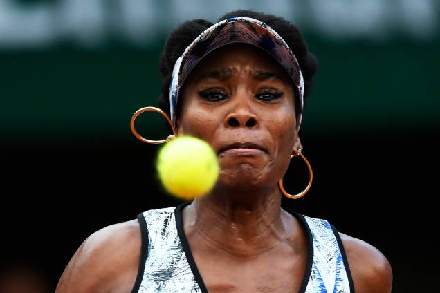 A americana Venus Williams durante partida contra o belga Elise Mertens - 02/06/2017 A americana Venus Williams durante partida contra o belga Elise Mertens - 02/06/2017