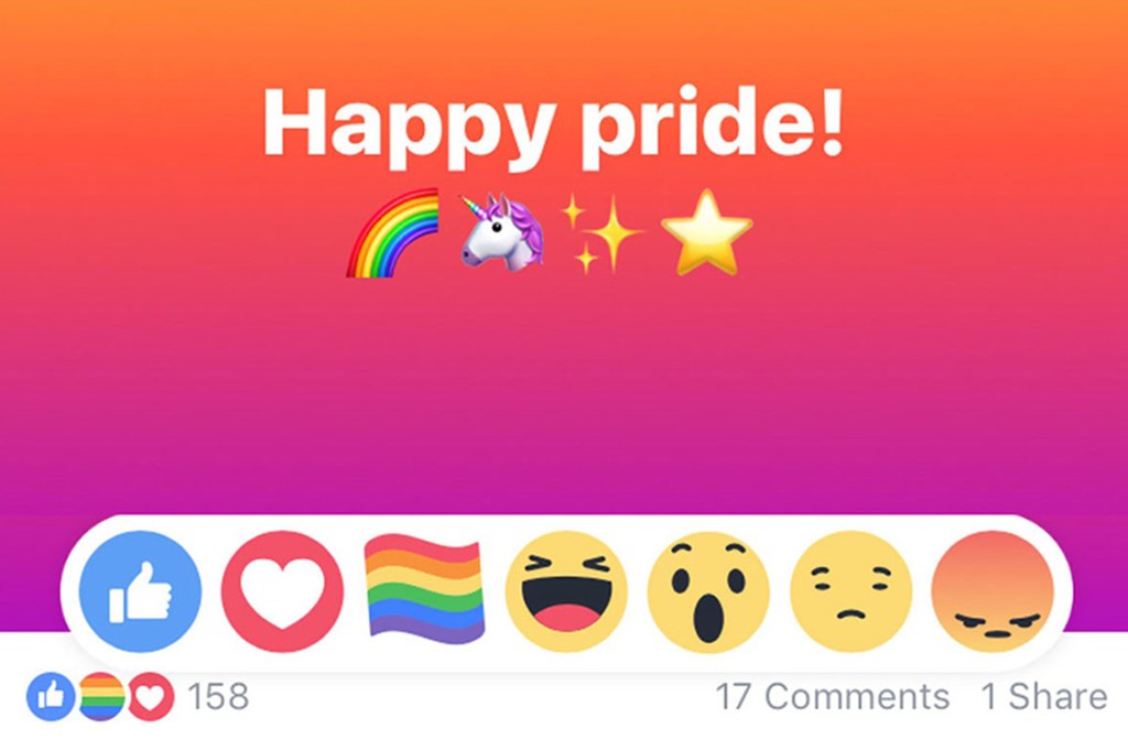 Facebook lança botão do orgulho LGBT para reações
