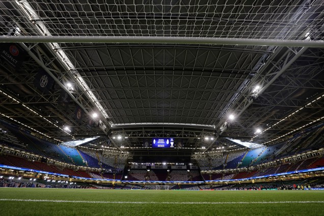 Vista geral do Millenium Stadium, em Cardiff, no País de Gales para a final da Liga dos Campeões da Europa - 03/06/2017