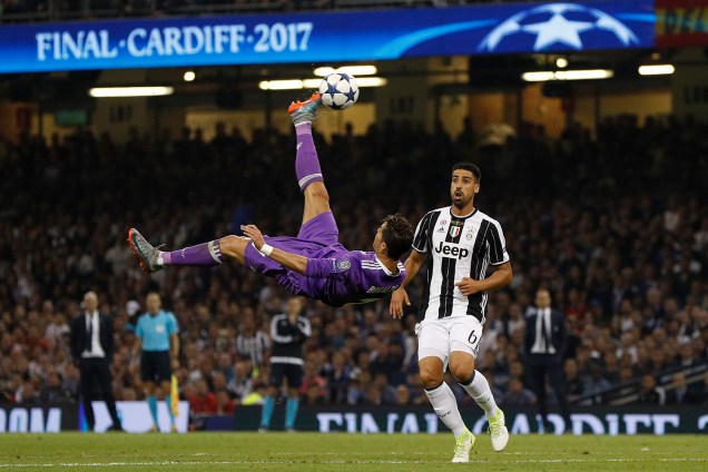 Cristiano Ronaldo do Real Madrid durante a partida contra a Juventus na final da Liga dos Campeões da Europa no Millenium Stadium, em Cardiff, no País de Gales - 03/06/2017