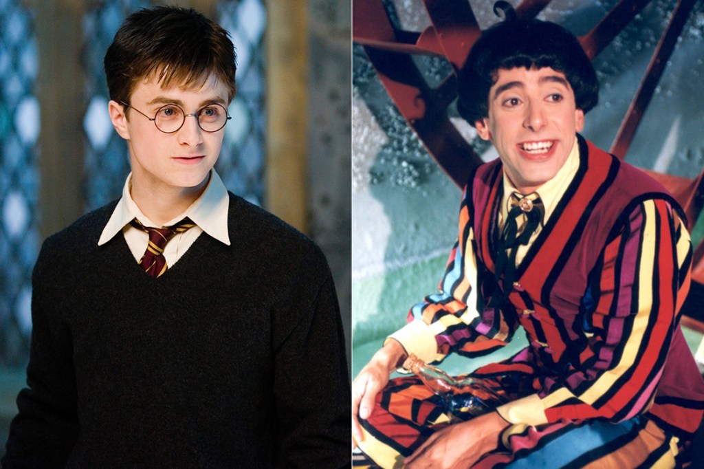 Personagens Harry Potter, da saga homônima, e Nino, do 'Castelo Rá-Tim-Bum'