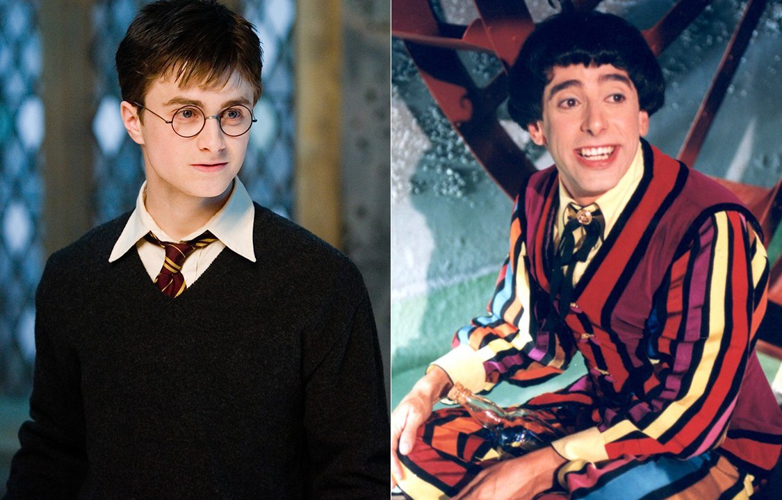 Personagens Harry Potter, da saga homônima, e Nino, do 'Castelo Rá-Tim-Bum'