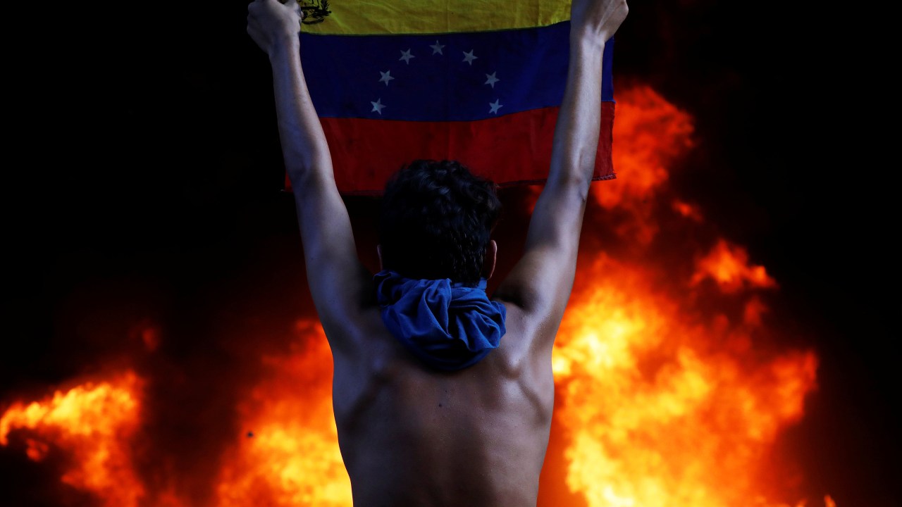 Protesto contra Maduro na Venezuela