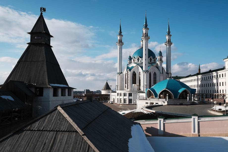 A mesquita de Kul Sharif em Kazan, na Rússia