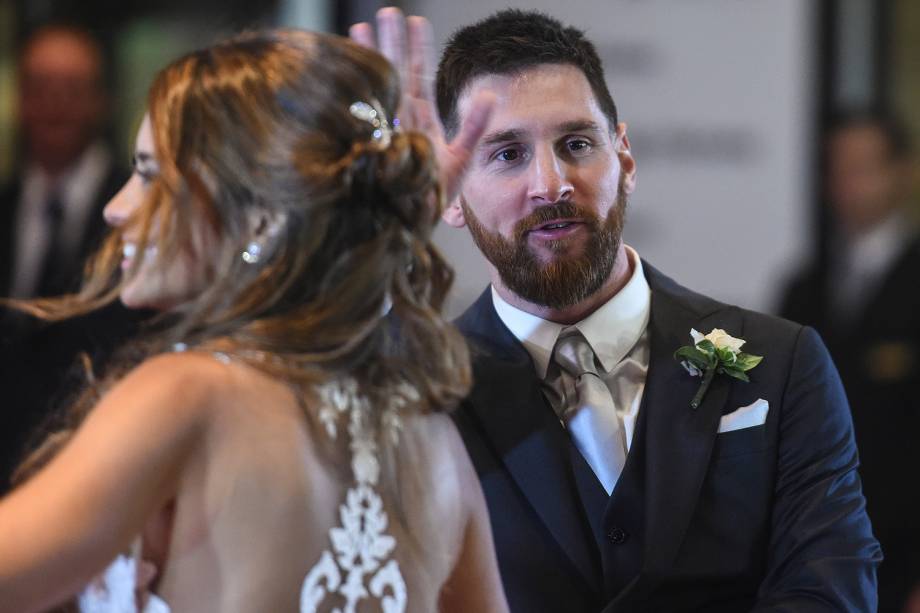 Casamento de Lionel Messi, 30 anos, e Antonella Roccuzzo, 29 anos, em Rosário, Argentina - 30/06/2017