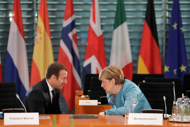 Angela Merkel comanda reunião de chefes de estado europeus na Chancelaria Alemã em Berlim em preparação para o encontro do G20 - 29/06/2017