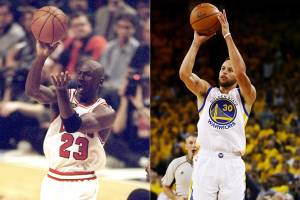 Michael Jordan e Stephen Curry