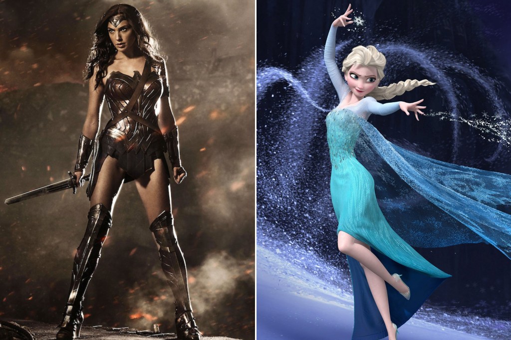 Gal Gadot (Mulher-Maravilha) e Elsa (Frozen)
