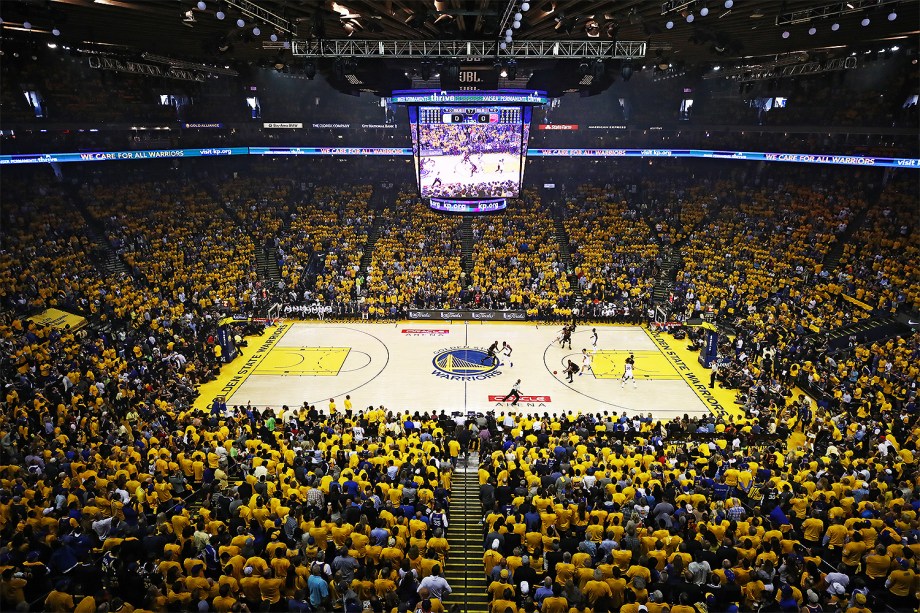 Vista geral da Oracle Arena do Golden State Warrior antes do confronto contra o Cleveland Cavaliers, na quarta partida da final da NBA - 12/06/2017