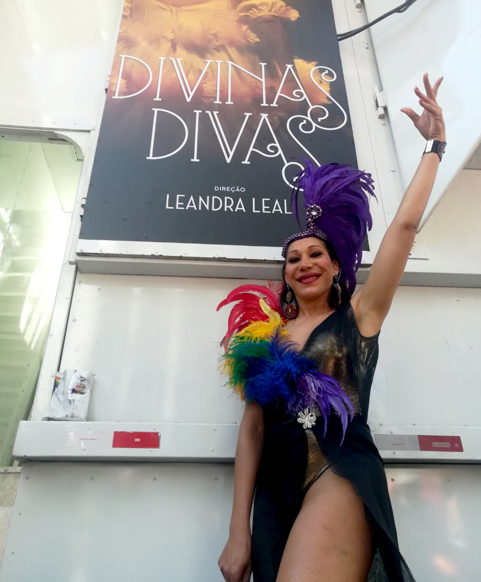 Márcia Araújo, do Divinas Divas, dirigido por Leandra Leal, na 21ª edição da Parada do Orgulho LGBT, em São Paulo