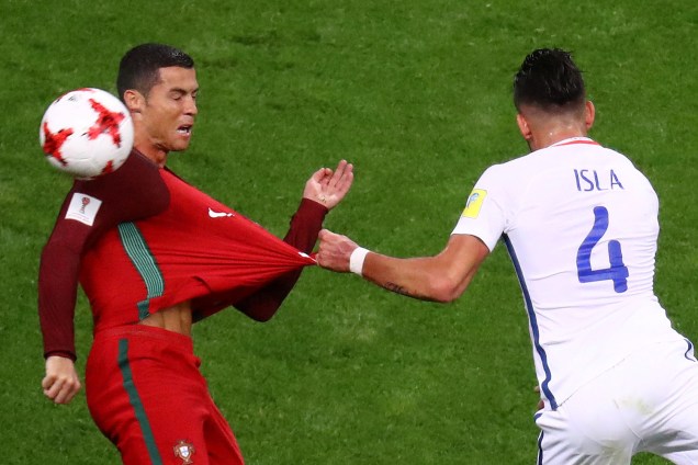 Cristiano Ronaldo durante partida entre Portugal e Chile válida pelas semifinais da Copa das Confederações 2017, realizada no Estádio da Arena Kazan, na cidade de Kazan, na Rússia - 28/06/2017