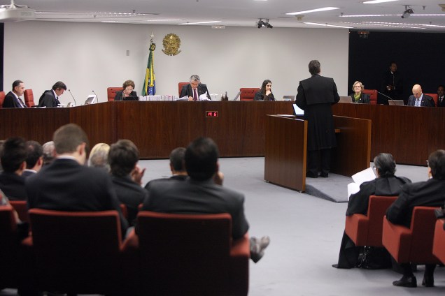Sessão de julgamento do pedido de prisão do senador afastado Aécio Neves (PSDB-MG) pela Primeira Turma do STF (Supremo Tribunal Federal), em Brasília (DF) - 20/06/2017