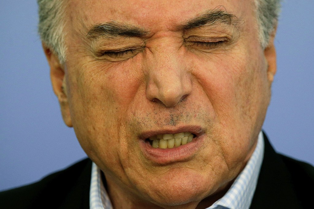 O presidente Michel Temer no Palácio do Planalto, em Brasília