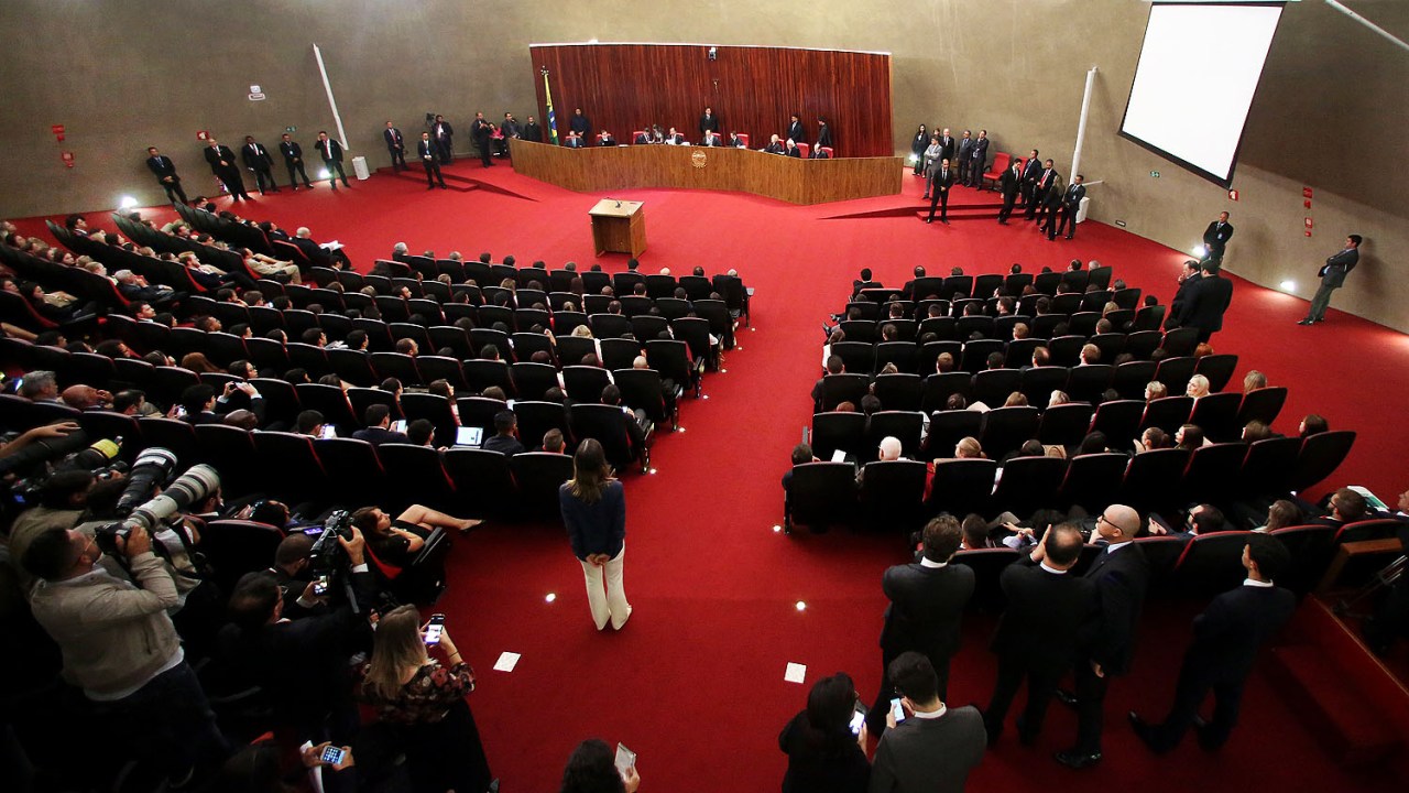 Vista do plenário do Tribunal Superior Eleitoral (TSE)