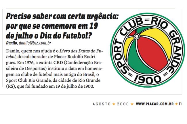 Placar - Dia do futebol