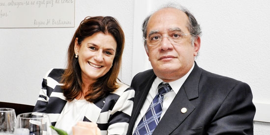 Gilmar Mendes e esposa, Guiomar Feitosa Mendes