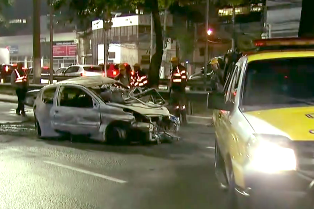 Acidente de trânsito na Av. Bandeirantes, em São Paulo