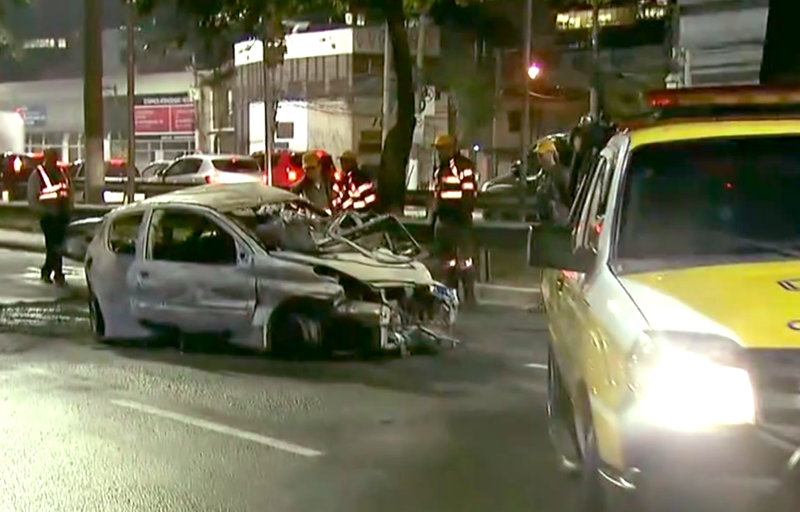 Acidente de trânsito na Av. Bandeirantes, em São Paulo