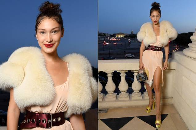 Modelo Bella Hadid aposta no glamour com look da grife <span>Miu Miu</span> Modelo Bella Hadid aposta no glamour com look da grife <span>Miu Miu</span>