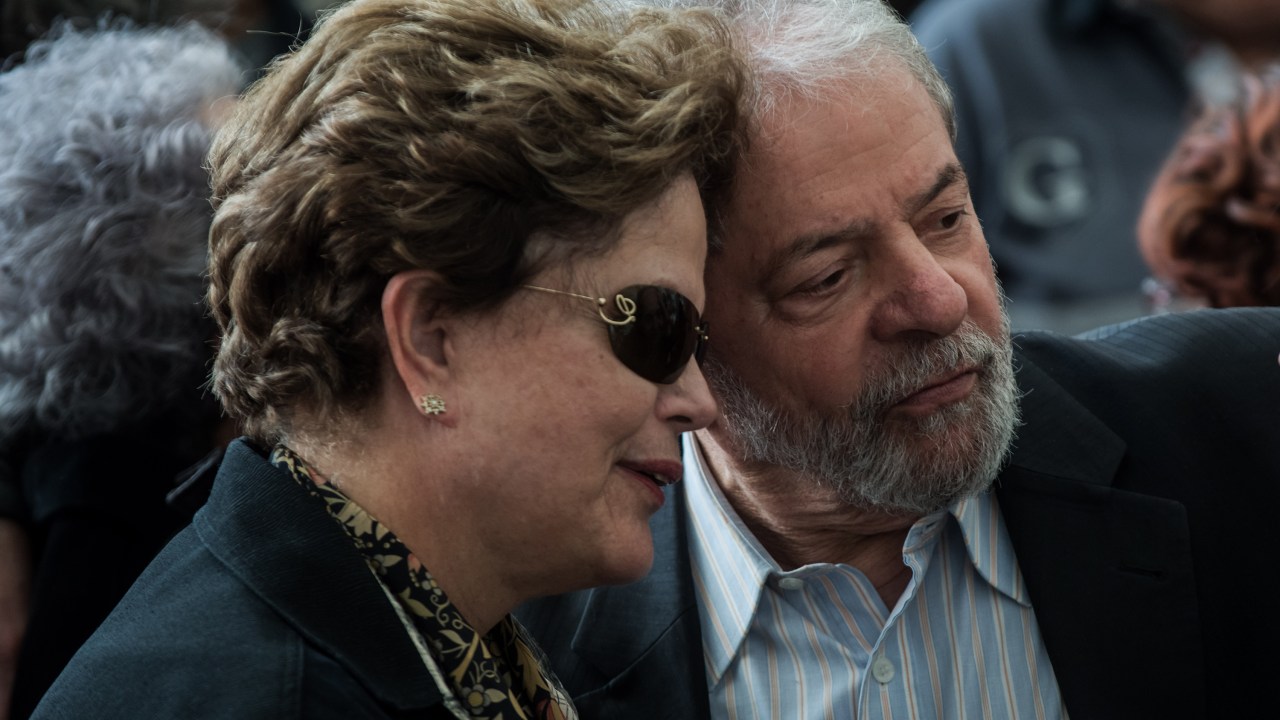 Os ex-presidentes Luiz Inácio Lula da Silva e Dilma Rousseff