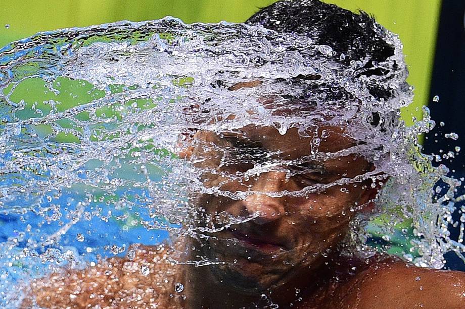 O nadador brasileiro Felipe Lima no Mundial de Esportes Aquáticos de Budapeste, na Hungria - 25/07/2017