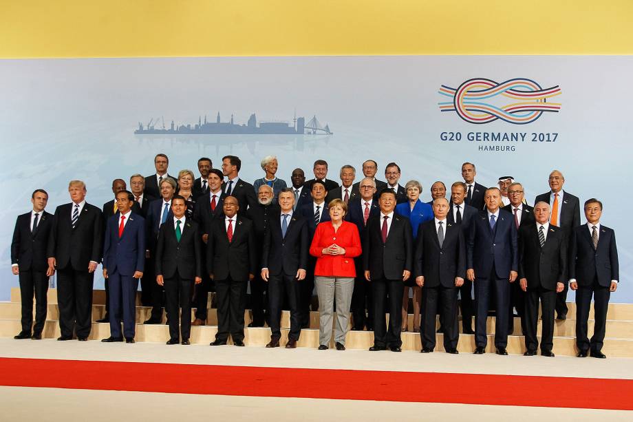 Líderes das principais potências mundiais se reúnem para conferência do G20 em Hamburgo, na Alemanha - 07/07/2017