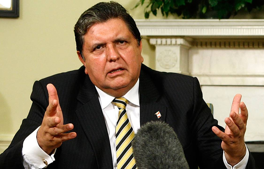 Ex-presidente peruano, Alan García, durante uma reunião com Barack Obama, na Casa Branca - 2010