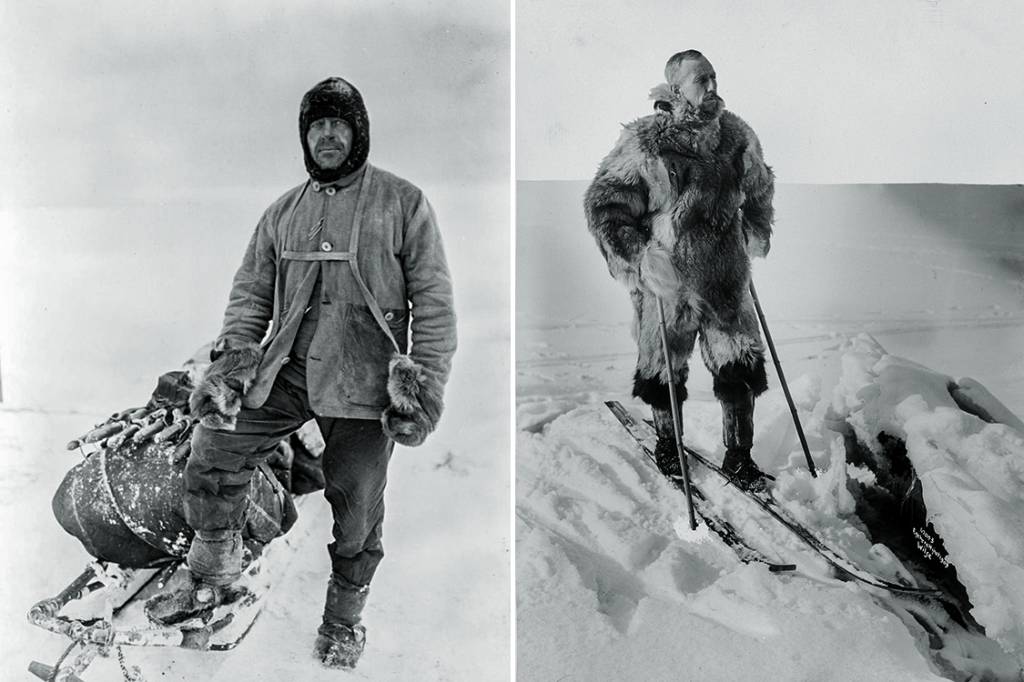 PIONEIROS O norueguês Roald Amundsen e o inglês Rober Scott: corrida ao Pólo Sul, vencida pelo primeiro, em 1911 O RIO AFOGADO Cena do filme 2012: a pior ficção científica, segundo a Nasa