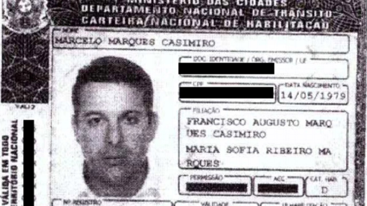 Cópia da carteira de habilitação do taxista Marcelo Marques Casimiro