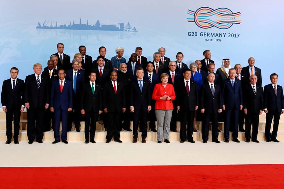 Líderes das principais potências mundiais se reúnem para conferência do G20 em Hamburgo, na Alemanha - 07/07/2017