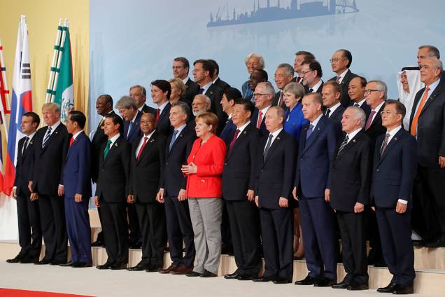 Líderes das principais potências mundiais se reúnem para conferência do G20 em Hamburgo, na Alemanha - 07/07/2017