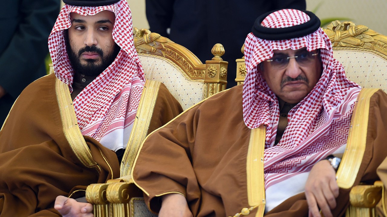 Mohammed bin Nayef e o príncipe herdeiro da Arábia Saudita Mohammad bin Salman - 09/12/2015