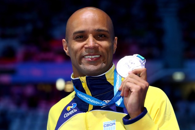 O nadador João Gomes Junior leva prata na final dos 50 metros peito e acumula e terceira medalha para o Brasil no Mundial de Esportes Aquáticos na Hungria
