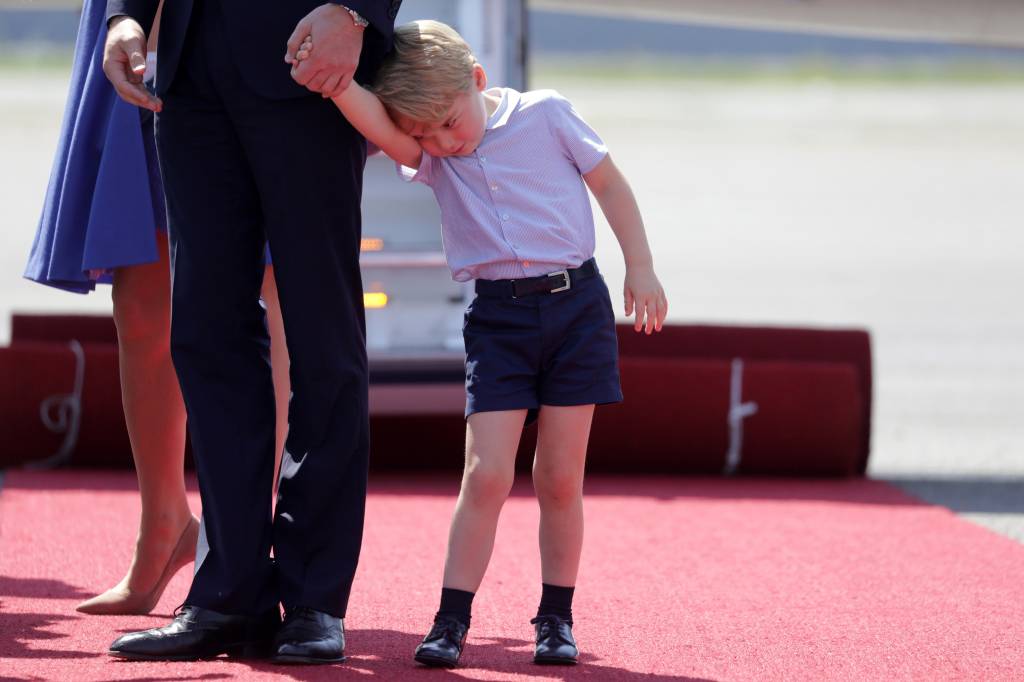 Chegada do principe George na Alemanha