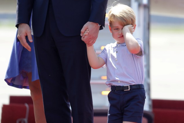 O príncipe George, filho do príncipe William e da duquesa Catherine acompanha seus pais em visita à Alemanha