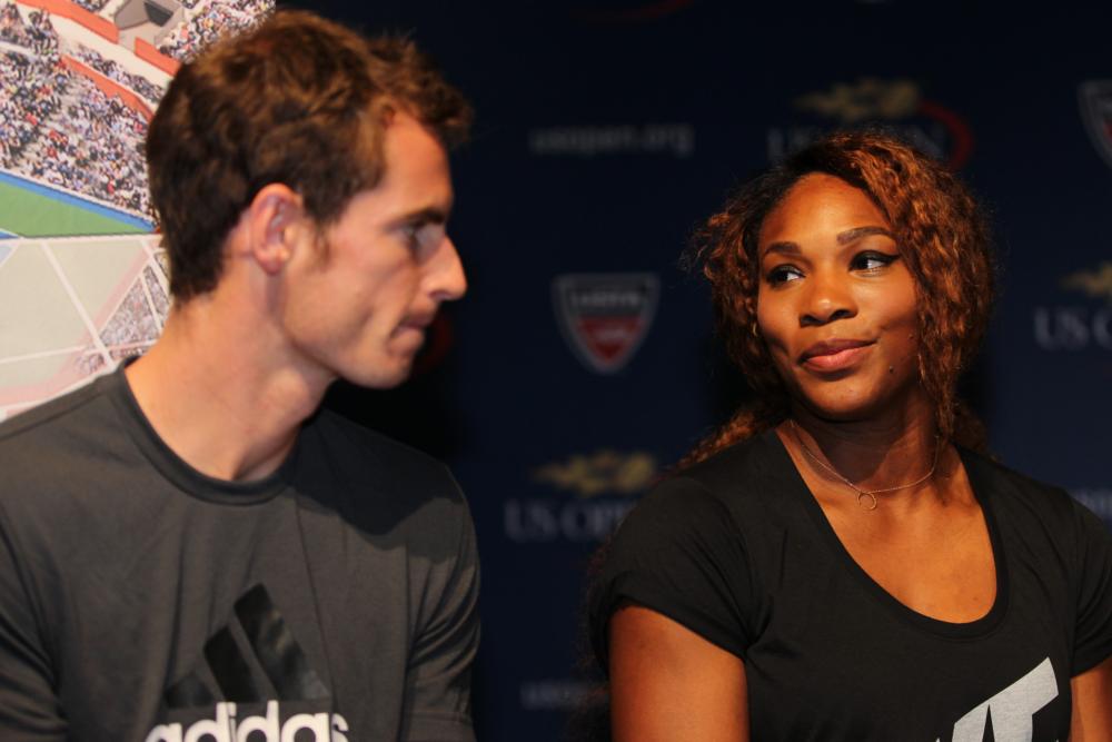 Andy Murray e Serena Williams, durante evento em 2013