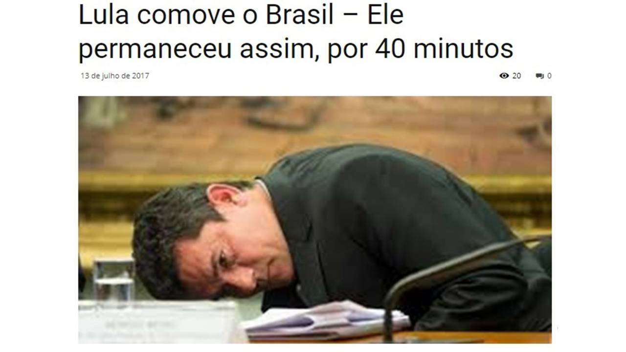 Sergio Moro sobre "Bíblia" - Notícia falsa