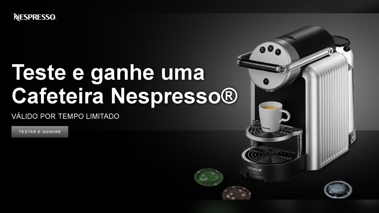 Teste de cafeteira Nespresso grátis é falso