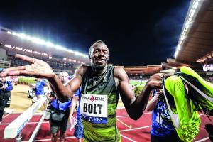 O ATLETISMO COMO ENTRETENIMENTO – Bolt, em Mônaco, às vésperas da despedida: ‘Sempre me diverti’