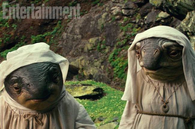 O diretor e roteirista Rian Johnson batizou estas criaturas de "Freiras Aliens", parte de uma ordem religiosa fiel à Força e que apoia os Jedi