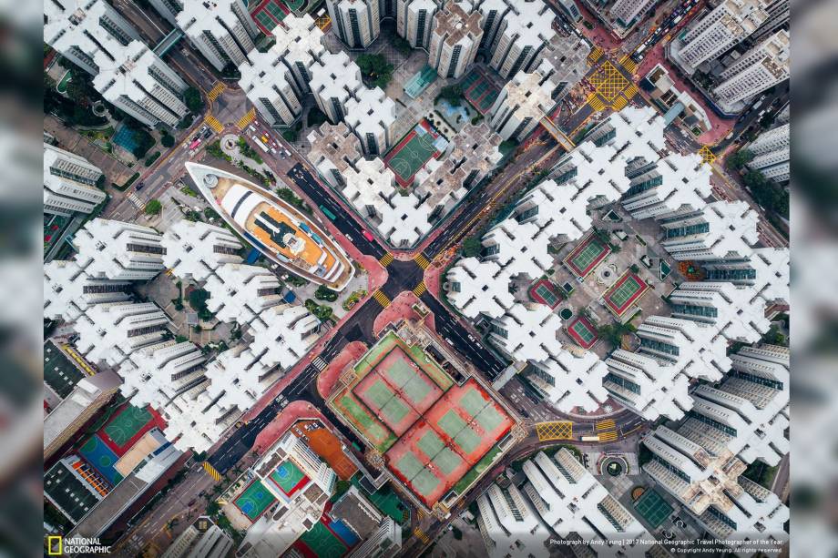 No Jardim Whampoa, em Hong Kong, o fotógrafo Andy Yeung registrou a massificação e o crescimento vertical da China