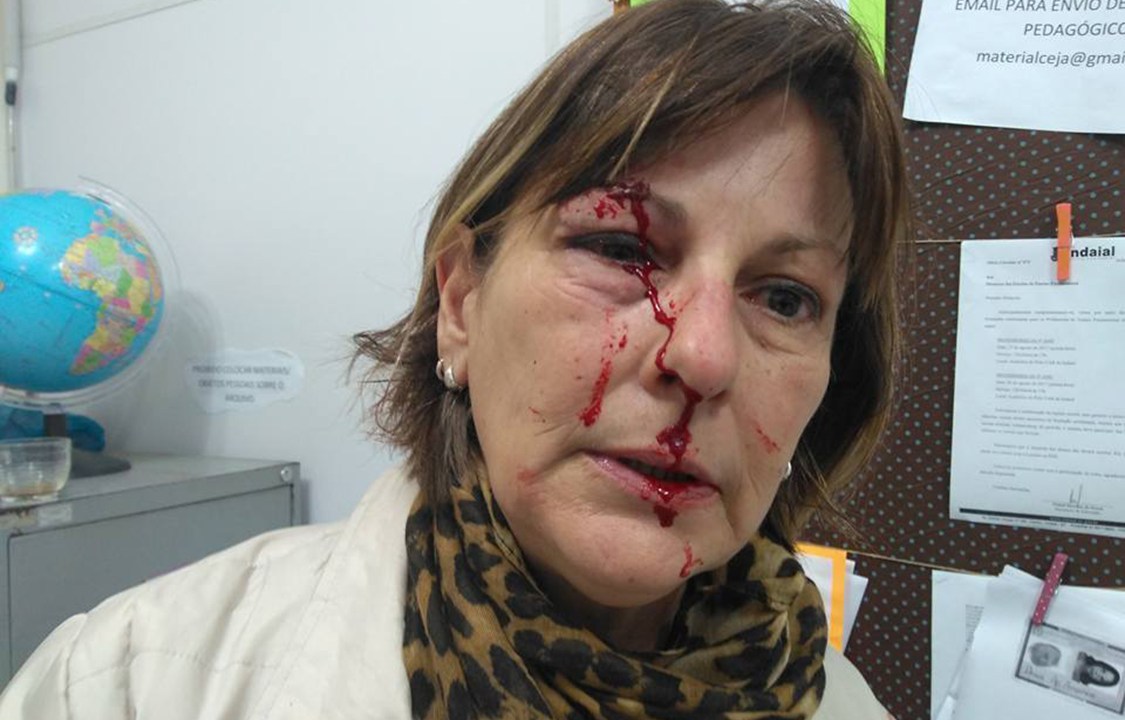 Márcia Friggi, professora agredida por aluno
