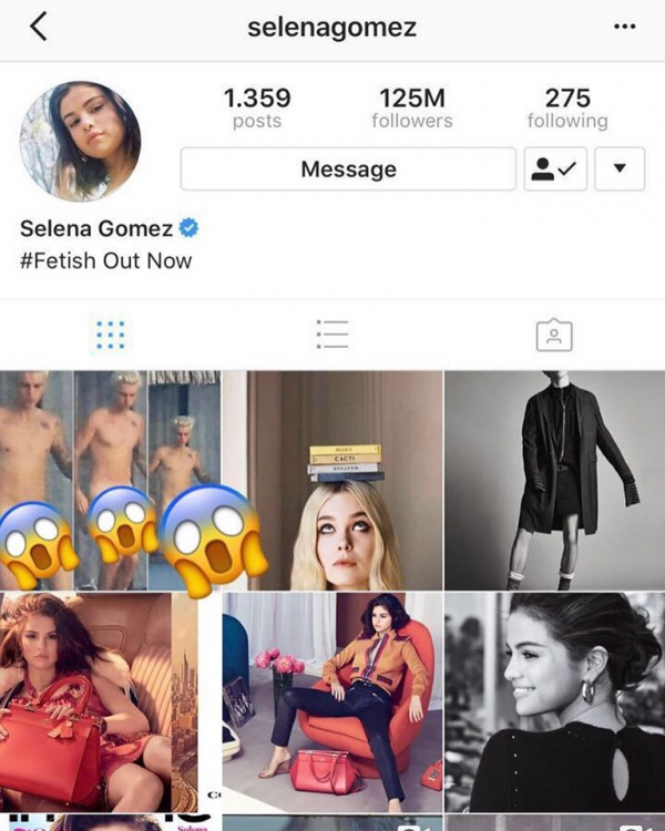 selena gomez manda nude de bieber