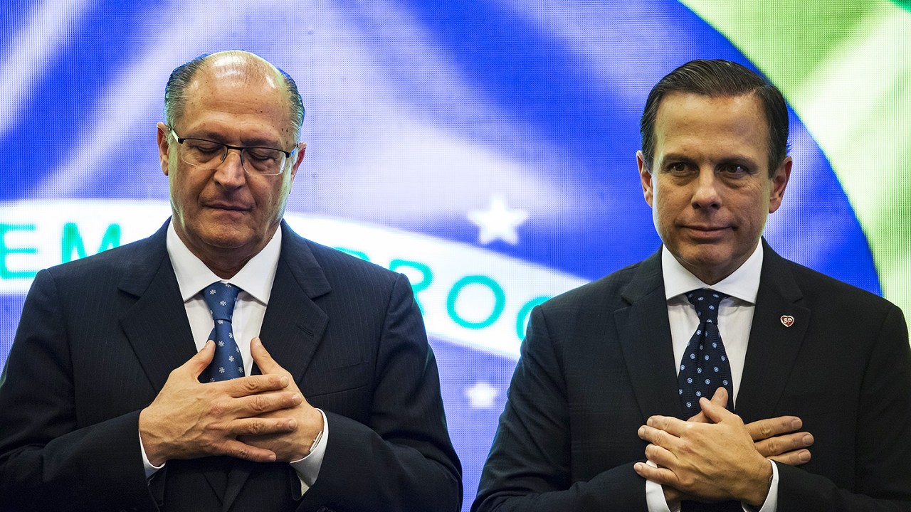 O prefeito João Doria e o governador Geraldo Alckmin