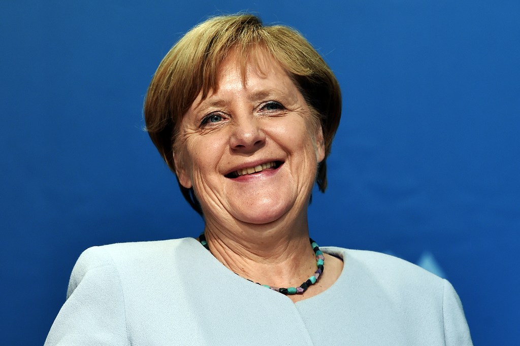 Angela Merkel durante reunião, em Bayreuth, na Alemanha - 24/08/2017