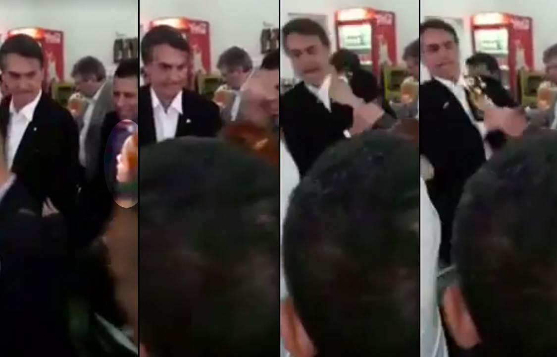 Deputado Jair Bolsonaro leva ovada