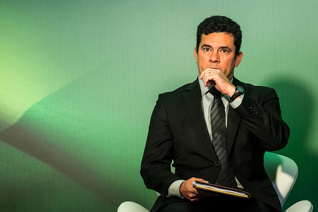 Sergio Moro durante em evento da Rádio Joven Pam, em São Paulo