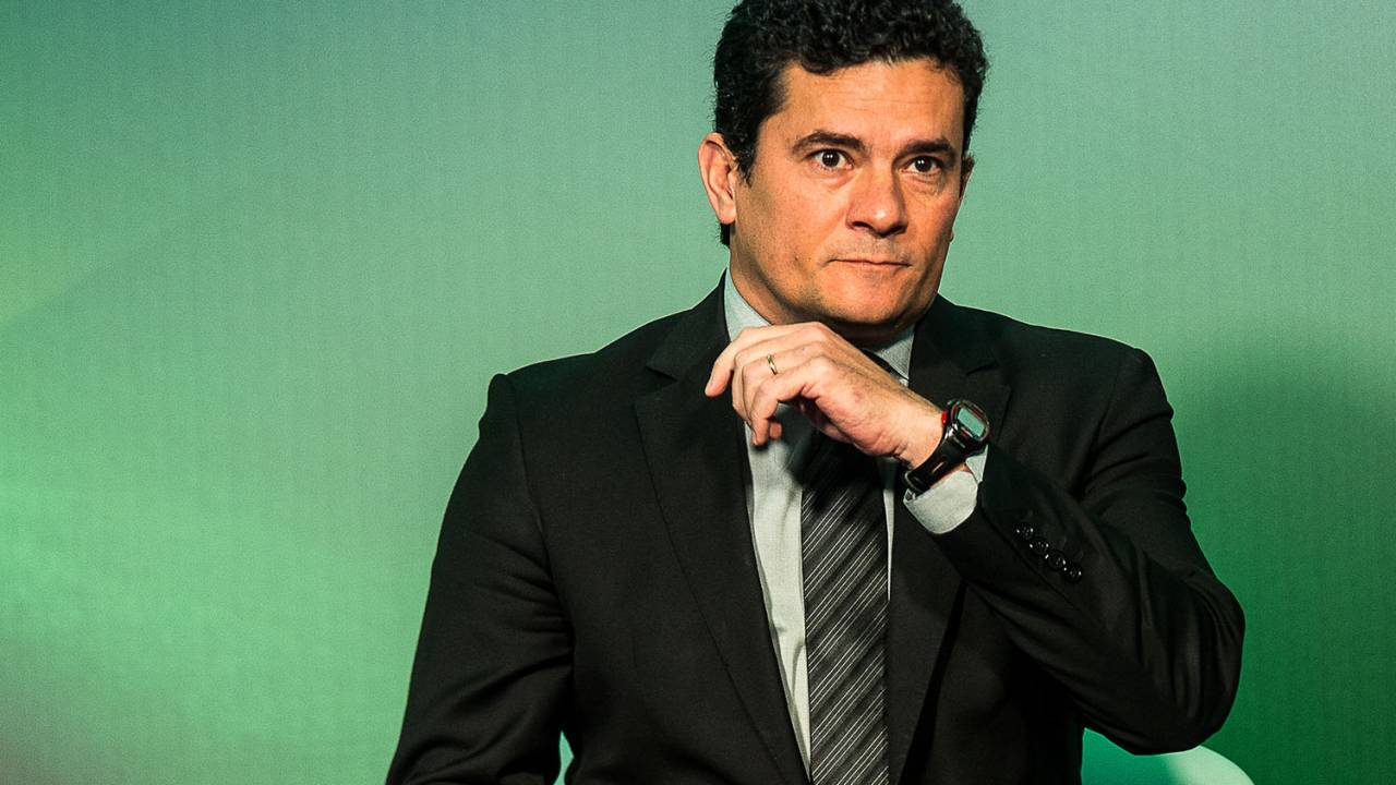 Sergio Moro durante em evento da Rádio Joven Pam, em São Paulo
