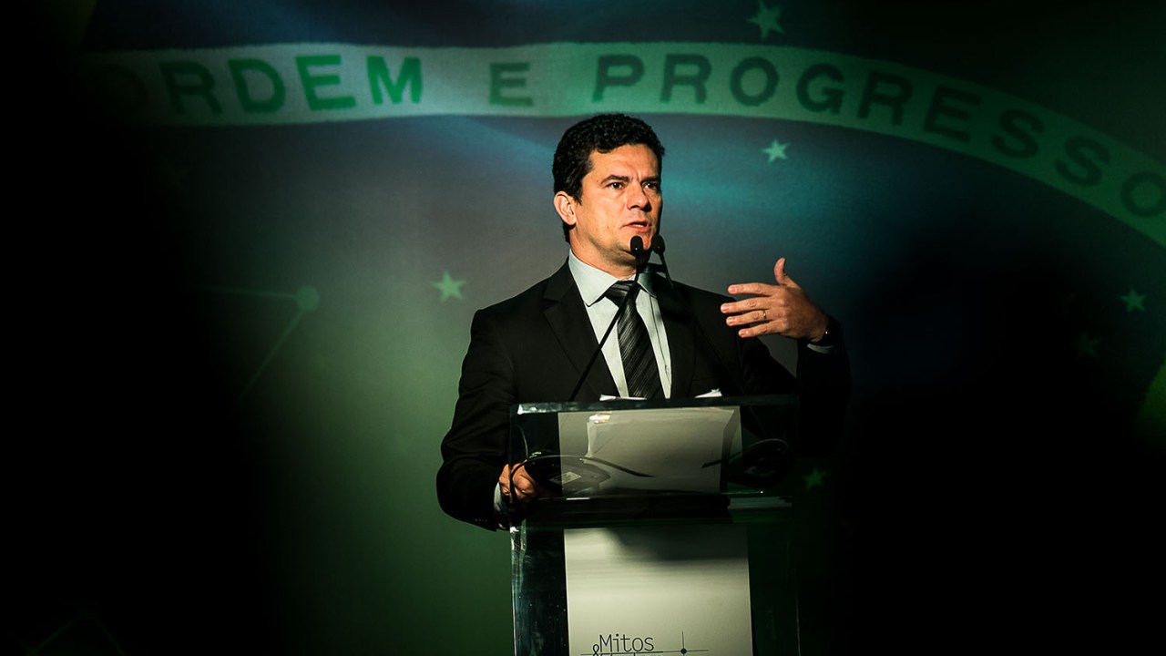 Sergio Moro fala em evento da Rádio Joven Pam, em São Paulo